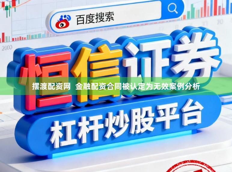 摆渡配资网  金融配资合同被认定为无效案例分析