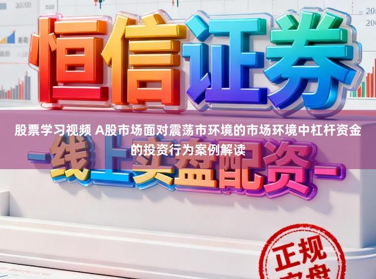 股票学习视频 A股市场面对震荡市环境的市场环境中杠杆资金的投资行为案例解读